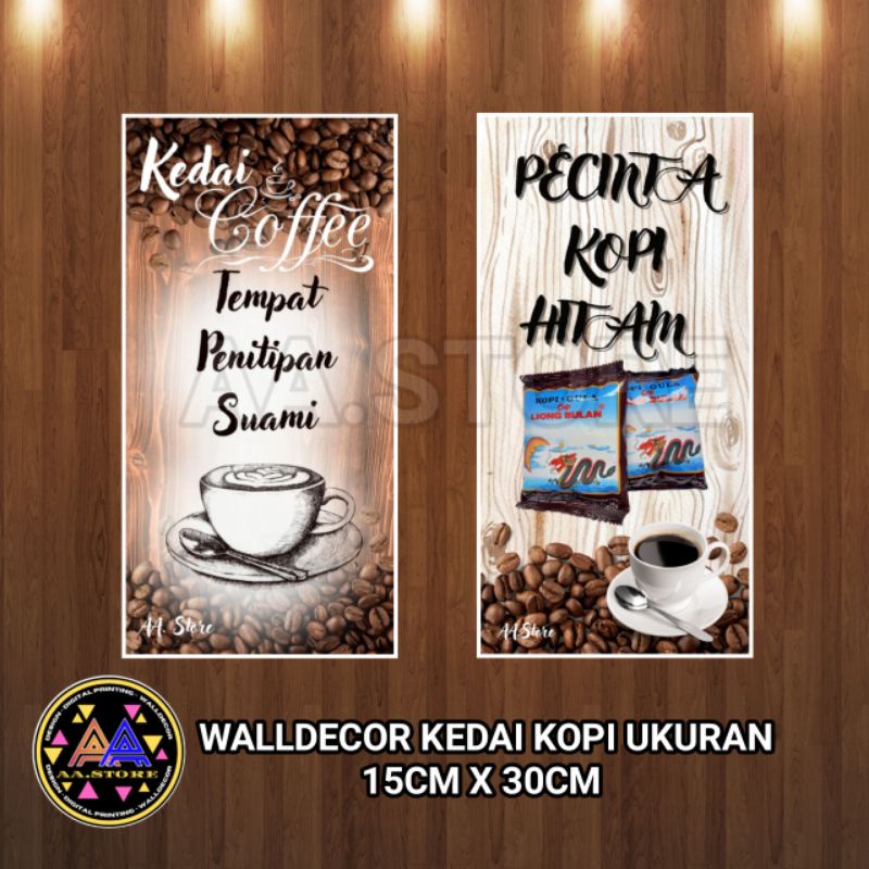HIASAN DINGDING CAFE POTO PAPAN MDF PECINTA KOPI