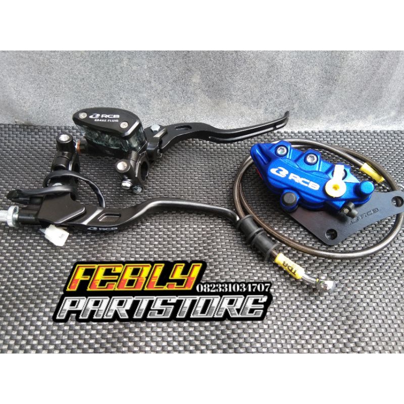 MASTER REM DEPAN RCB OVAL 14MM SET KOPLING RCB 0RIGONAL E2 SLANG REM TDR KALIPER RCB S SERIES RX KIN