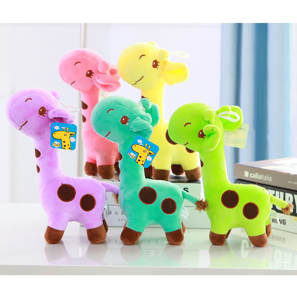  Mainan  Anak  1Pc Boneka Jerapah Kartun Plush Lembut untuk  