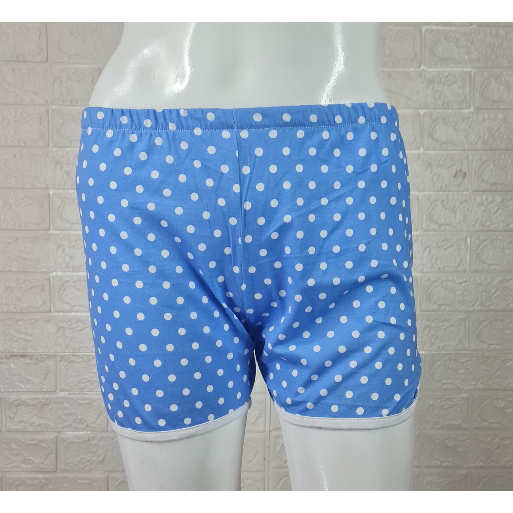 Summer Pants Celana Pendek Wanita - Blue Polkadot Fit to S