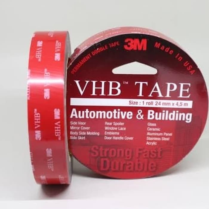 

3M VHB Double Tape 24 mm x 4.5 M Asli Original Merah 3 M