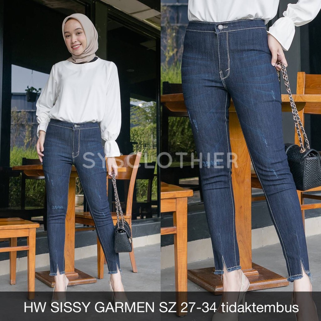 CELANA JEANS WANITA HW SISSY RIPPED