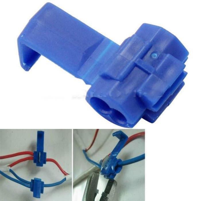 Quick Splice Wire Connector SNAP LOCK Jumper / Kabel Penyambung Kabel 0.75-2.5mm BIRU SnapLock 2.5mm