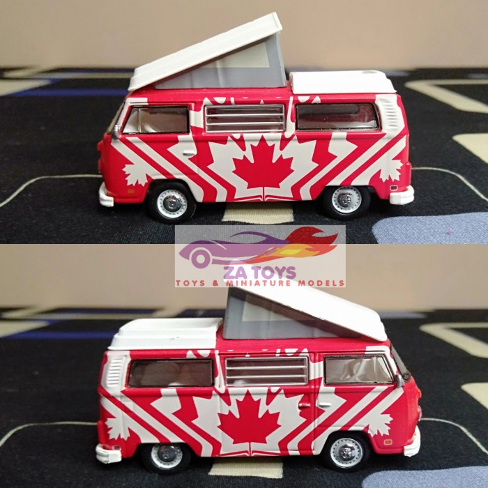 Diecast Greenlight Volkswagen VW Combi T2 Campmobile Canada Loose 1:64 CSH27