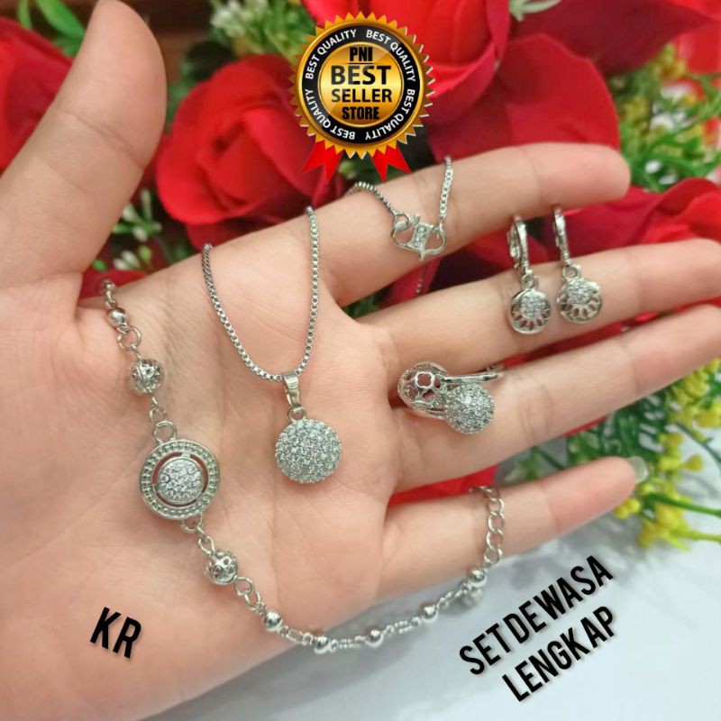 Set Dewasa Titanium Silver lengkap banyak pilihan model dan bentuk nya