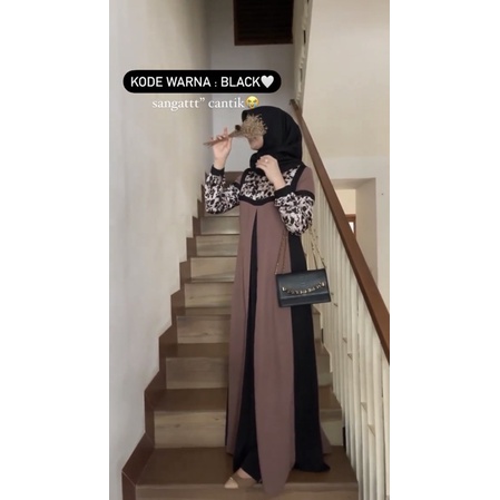 Dinara Dress Hitam XXL by Kaleela