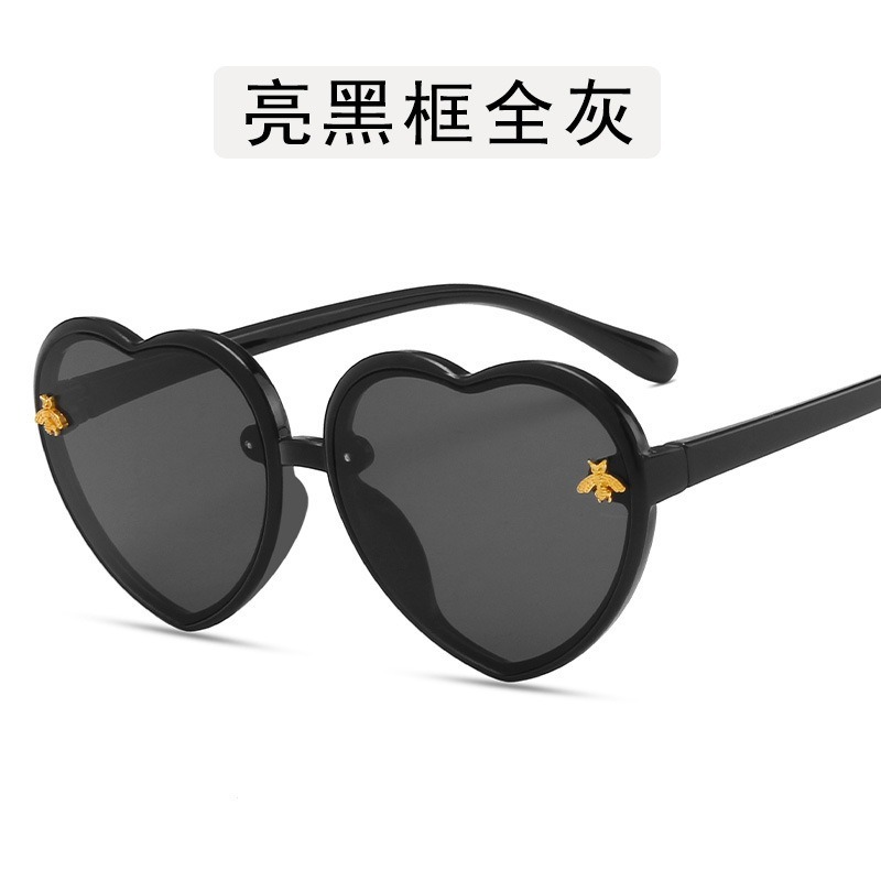 【YUZHU】COD New Fashion Glitter Cartoon Little Bee Love Sunglasses untuk Anak