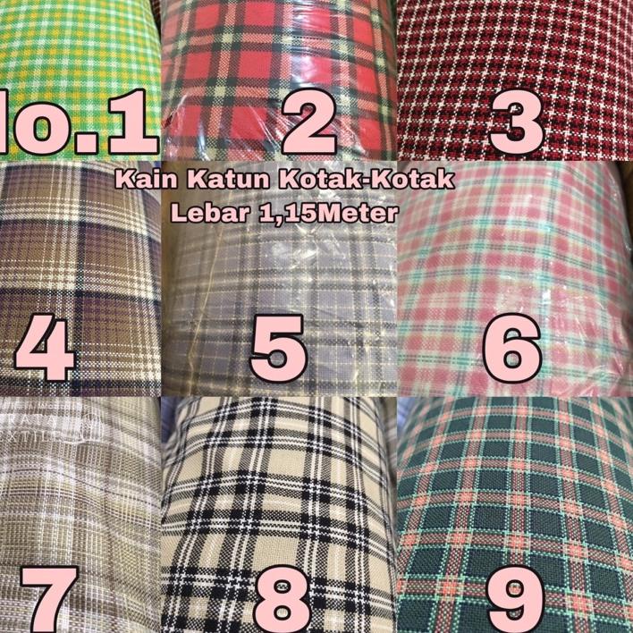 ボ KAIN KATUN KOTAK KOTAK SERAGAM SMP SD SMA HOT SALES 2279 ☁