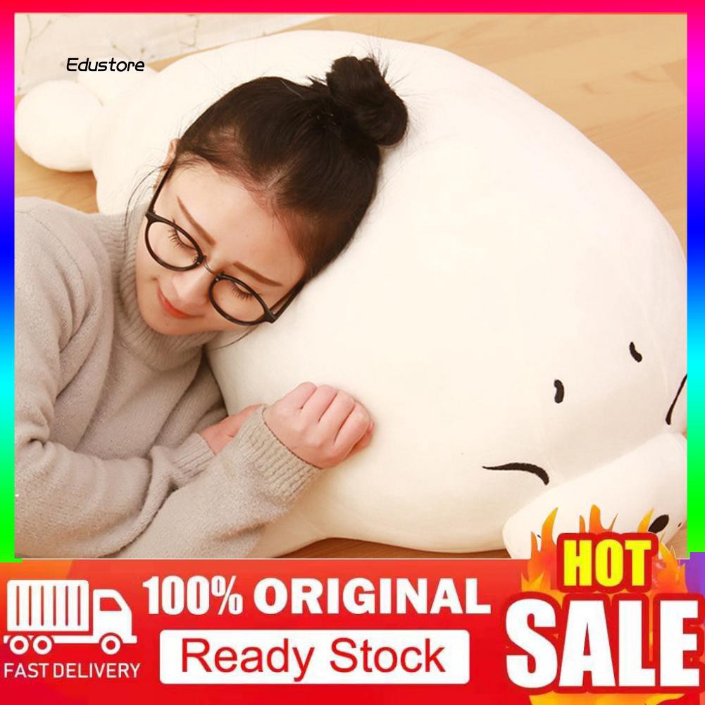 Boneka Bantal Desain Anjing Laut Warna Putih Aneka Ukuran Bahan