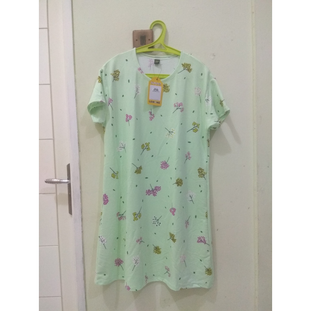 Lemone Daster Jumbo Baju Tidur Wanita 2XL Murah Babyterry Spandex