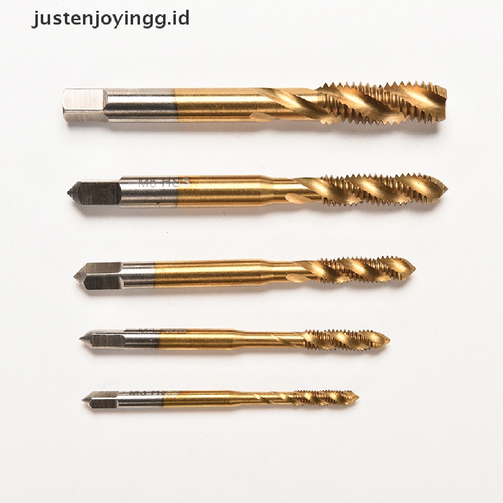 Kit Sekrup Ulir Metrik Spiral Metrik Bahan Baja Kecepatan Tinggi Model M3 M4 M5 M6 M8