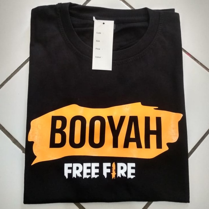KAOS BOOYAH BAJU LENGAN PENDEK GAME FREE FIRE GARENA FREEFIRE FF PUBG BOOYAH