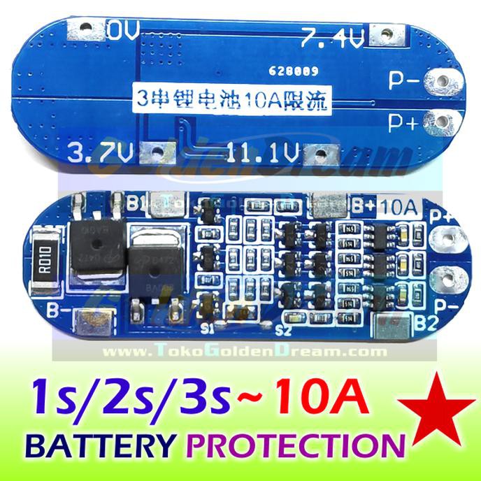 BMS 10A Protection Board utk Baterai 1s 2s 3s Lithium Battery 18650Bms Juara