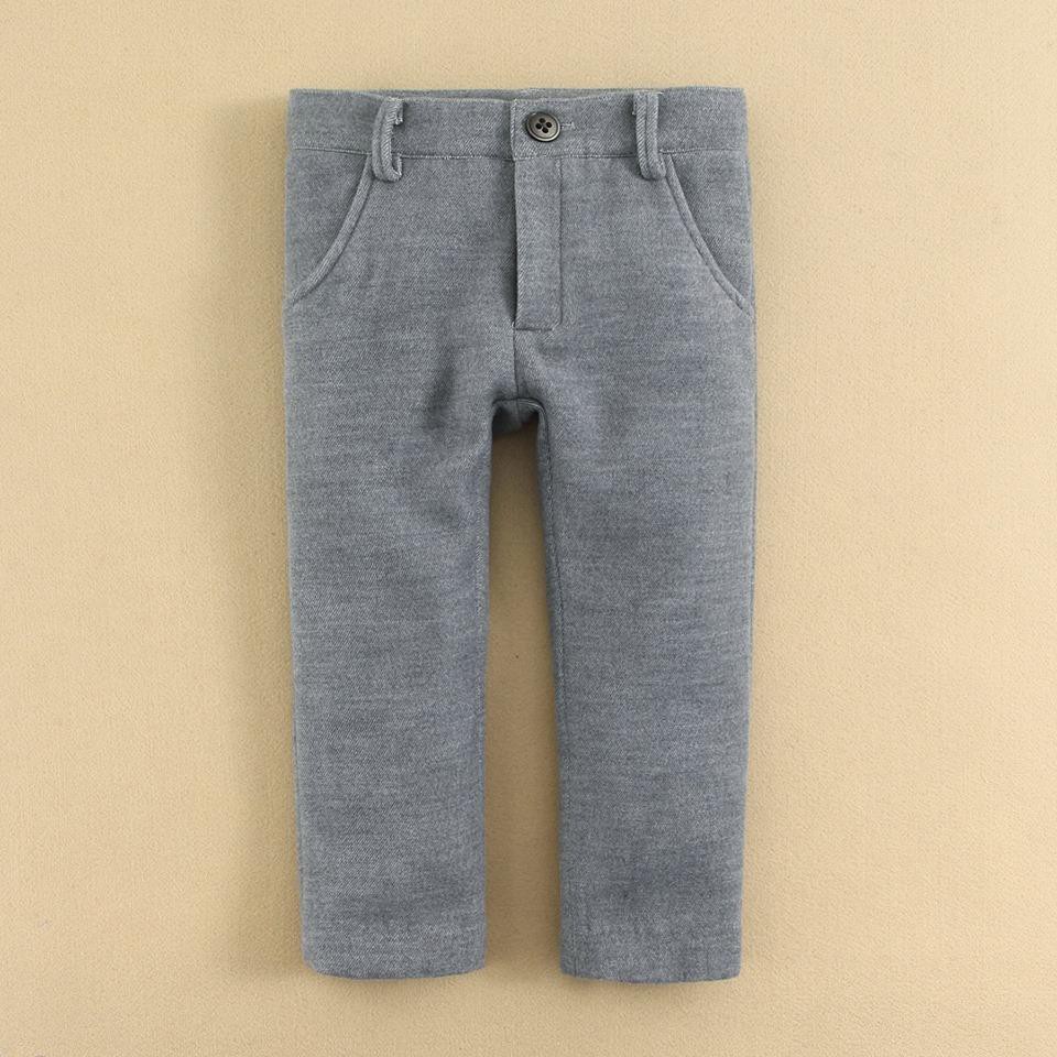 BOY PANTS WORSTED GREY