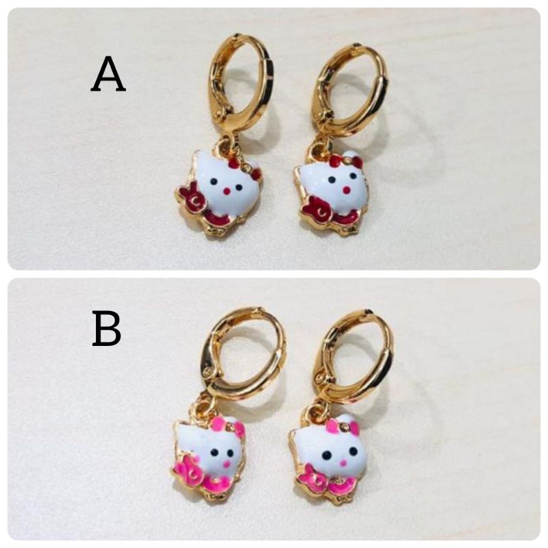 NAMK35. Anting xuping anak-anak lapis emas