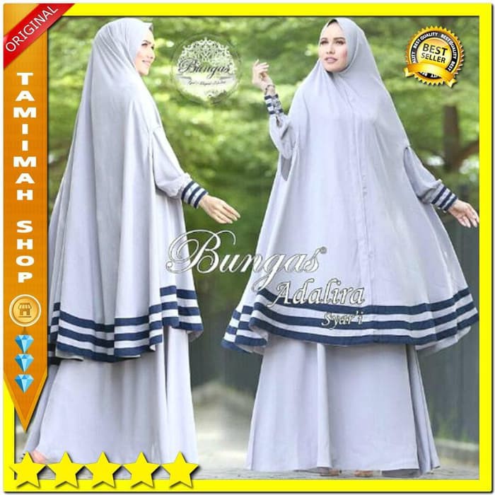 Baju Gamis Syari Wanita Modern Pinggang Belakang Karet TERMURAH Trbaru