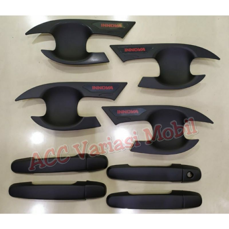 Handle Cover & Outer Mangkok Pintu Grand Innova 2014 2015 - Hitam