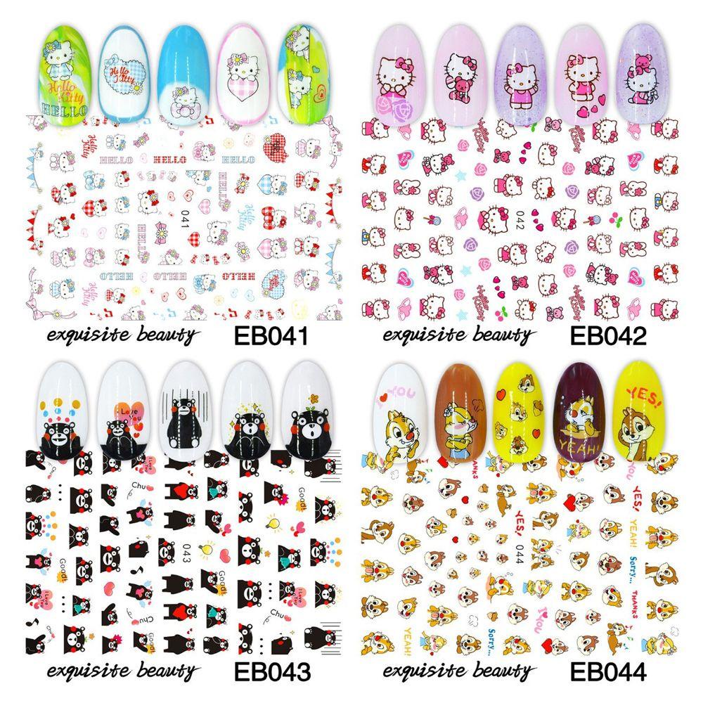 Mxbeauty Kartun Anime Nail Art Stiker Doraemon Tahan Air Kawaii Wanita Perekat Diri Dragon Ball Gadis Anak Nail Tips Slider