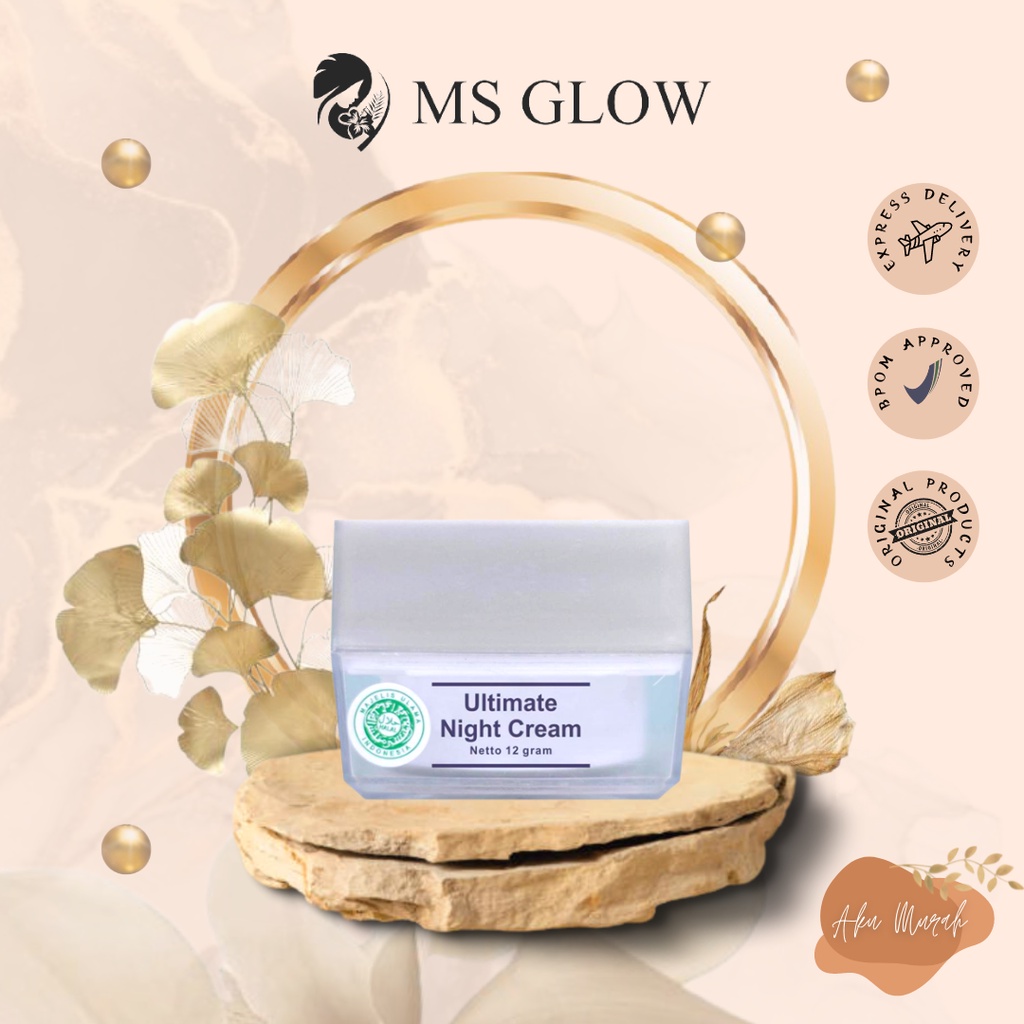 ✨ AKU MURAH ✨ MS GLOW ULTIMATE NIGHT CREAM 12g ORI BPOM