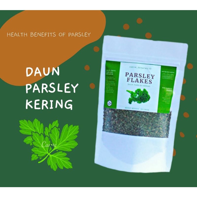 Parsley flakes kemasan 25gram ( daun parsley kering)