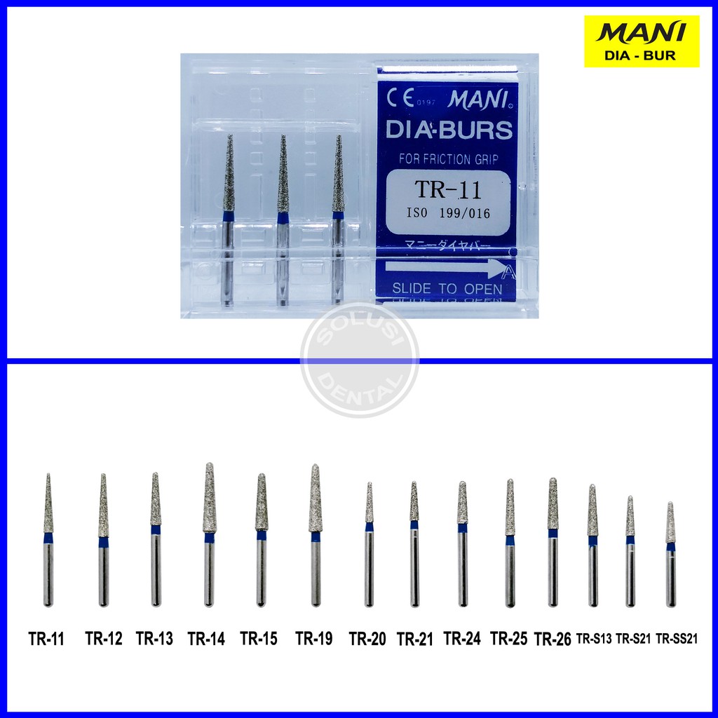 

BUR MANI DIAMOND TAPER ROUND END STANDARD TR BOX/SET