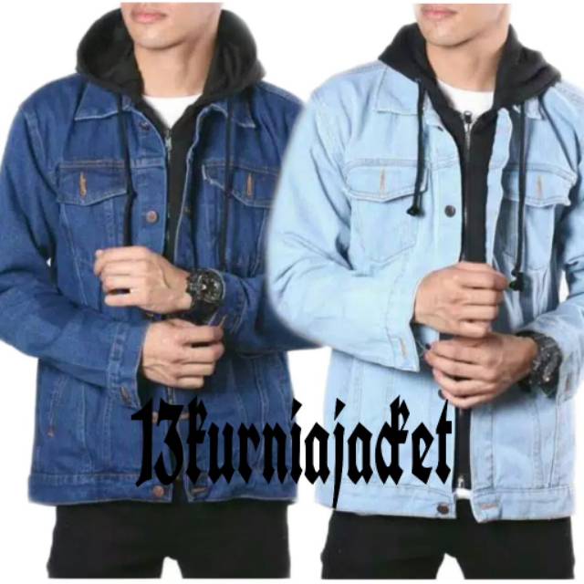 Jaket Jeans Levi's Polos Premium Aril / Jeans Denim Pria Cowok Levis  Dilan Ariel Noah