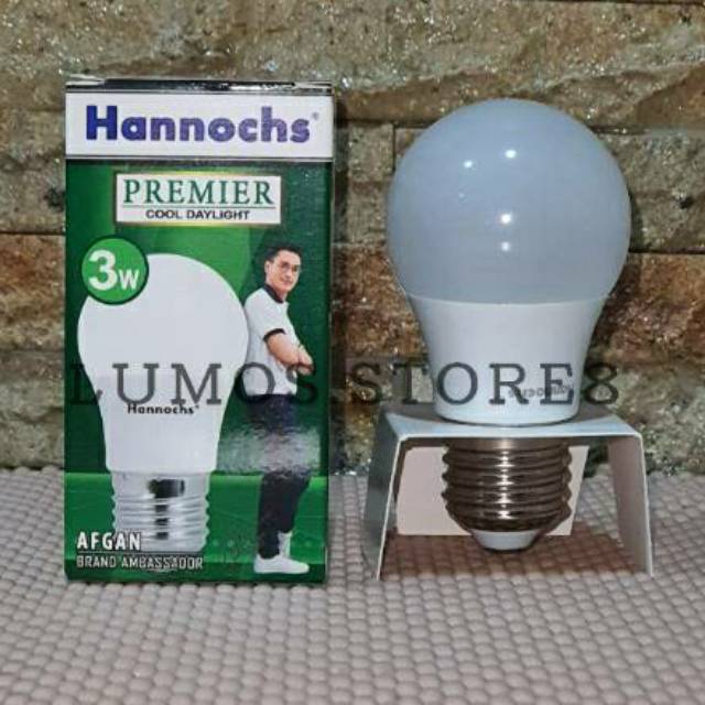 Lampu LED Hannochs 3 Watt Premier (Cahaya putih / kuning)