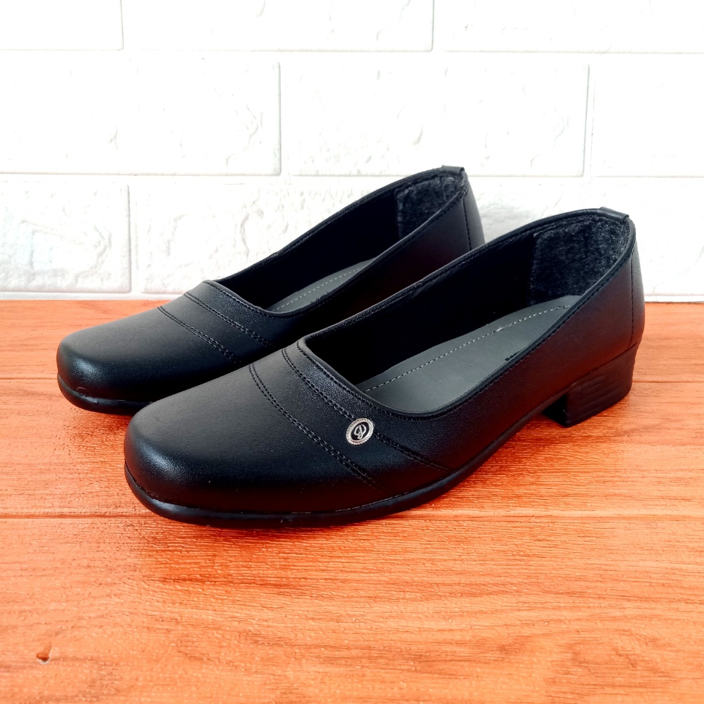 G.04 Sepatu Pantofel Wanita Guru Kerja Kantor Hak 3cm Size 37-41