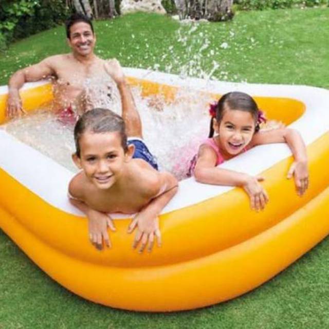 INTEX KOLAM RENANG JUMBO - INTEX SWIMMING POOL BONUS POMPA DAN PELAMPUNG