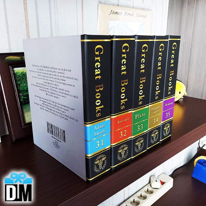 Buku Palsu Pajangan Kecil Sejarahwan Dummy Book Set Great Books Decoration Mini Buku Kecil Brankas