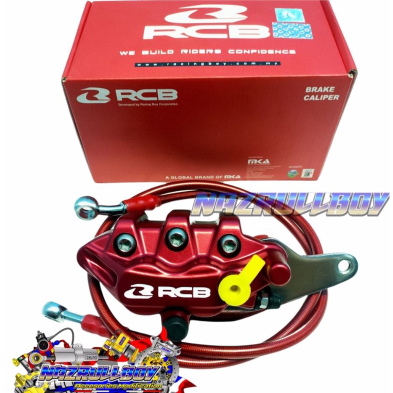 Kaliper Rcb piringan cakram 190mm 220mm disc kecil + selang rem depan
