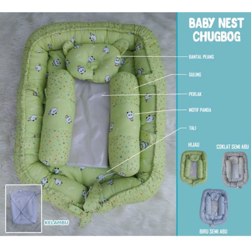 Chugbog baby nest bamboo series CBK1009 / kasur set