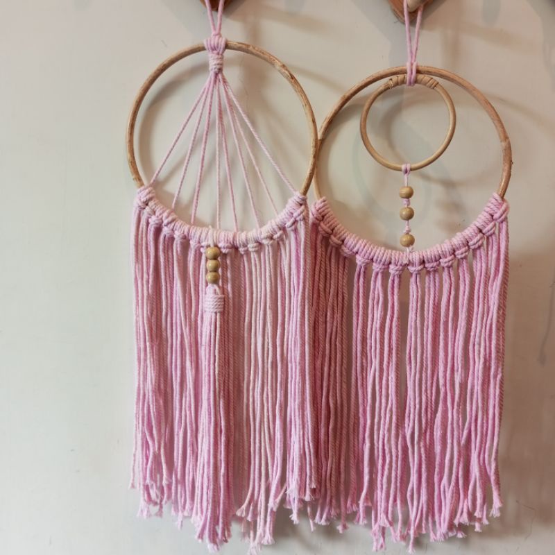 Hiasan Dinding Macrame Dream Catcher Aesthetic (Kode 4)