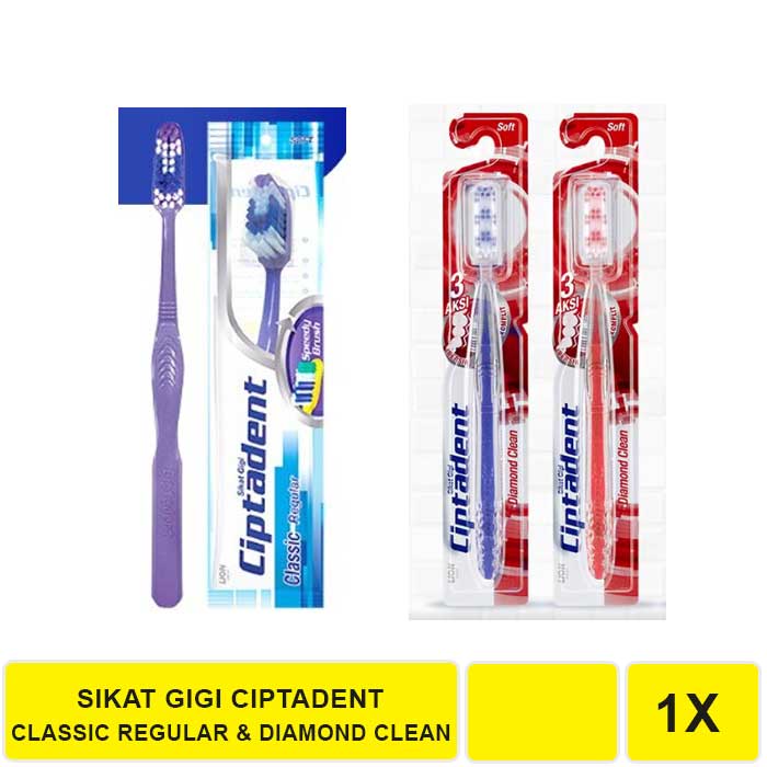 SIKAT GIGI CIPTADENT CLASSIC REGULAR / DIAMOND CLEAN / SOFT / MEDIUM