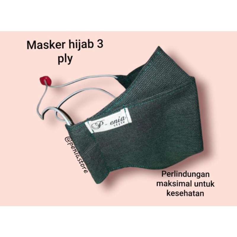 masker kain hijab duckbill bisa dicuci