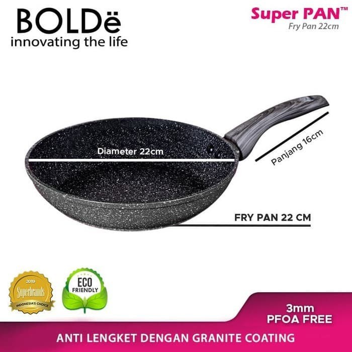 BOLDe FRY PAN 18 22 CM - Super Pan Granite Coating