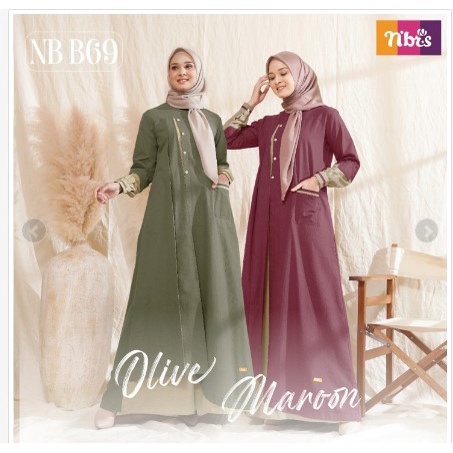 NEW  BAJU GAMIS NIBRAS NB B69 BAJU MUSLIM NIBRAS LEBARAN 2022