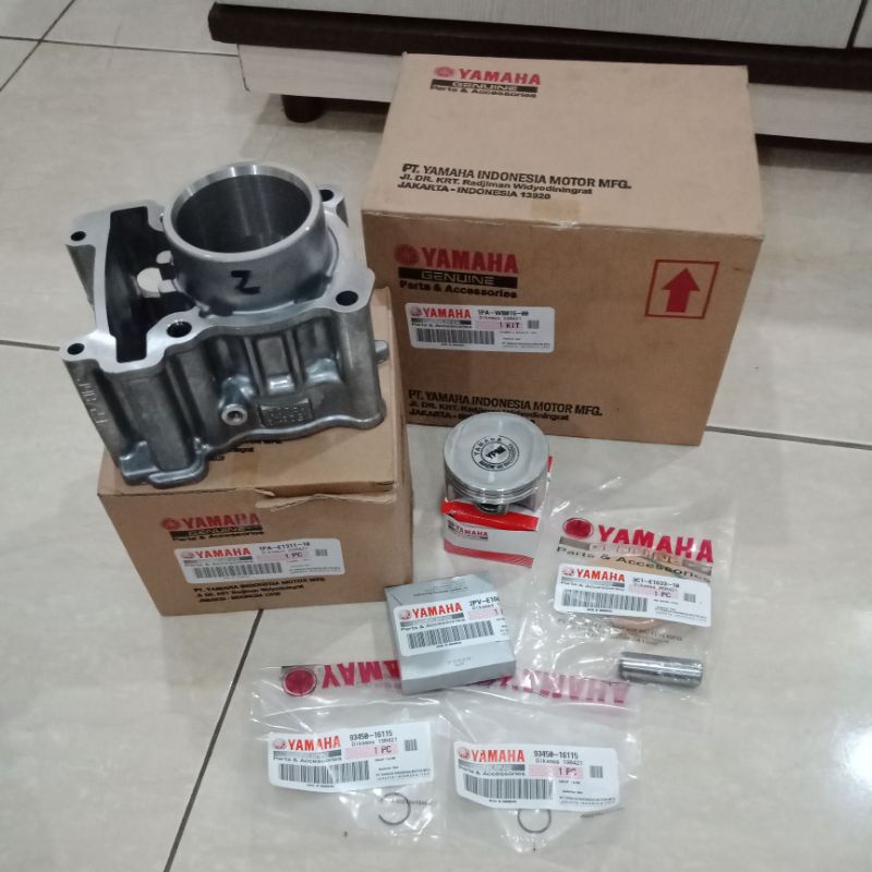 BLOK SEHER PISTON SET VIXION OLD NVL 1PA R15 OLD V2 CYLINDER BORING ORIGINAL ORI YAMAHA 1PA-WB016