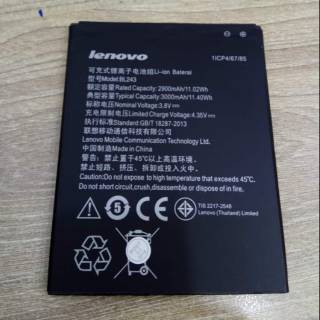 Batre Batrei Batrai Baterai Lenovo A7000 A7000+ A7000a A7700 Original Ori BL243 Battre Batterai