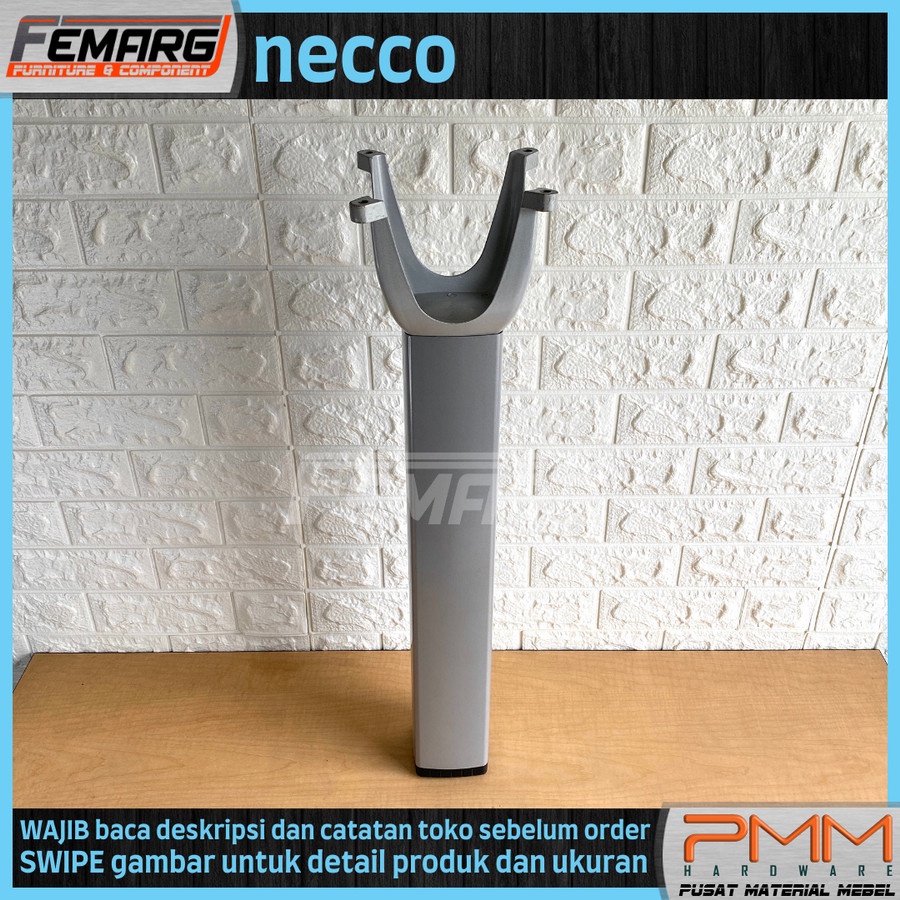 kaki meja FEMARG necco | kaki meja single leg lurus kotak besi metal