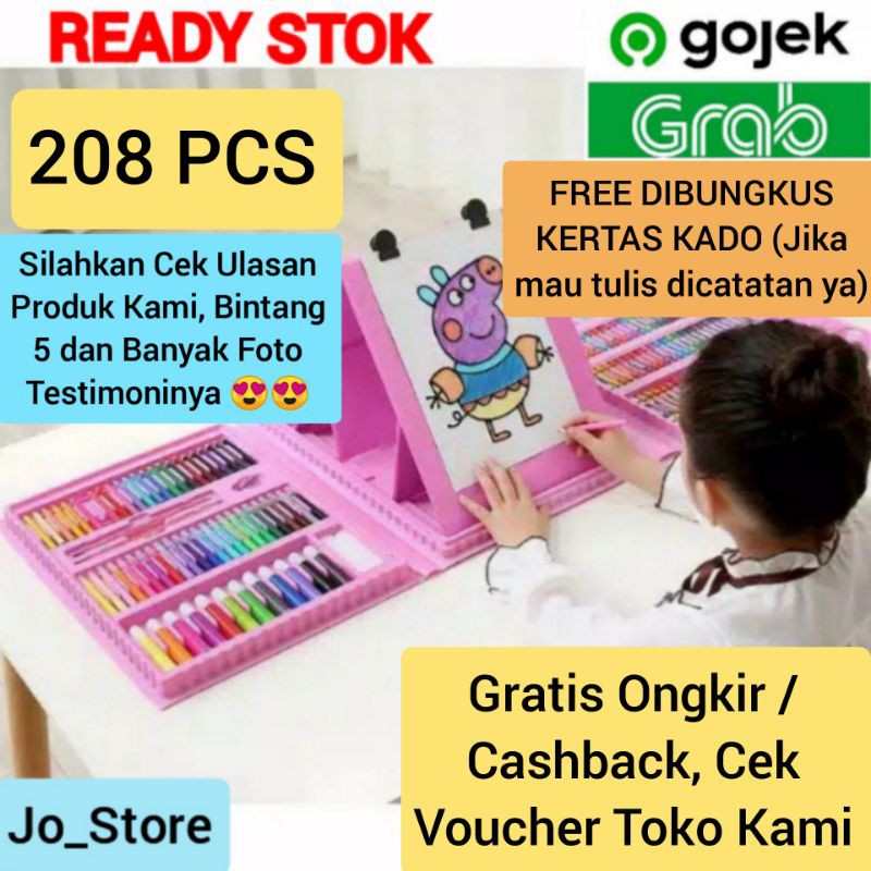 

Crayon Anak Set Isi 208 Pcs Pensil Warna Alat Lukis Set Mainan Anak Kado Anak