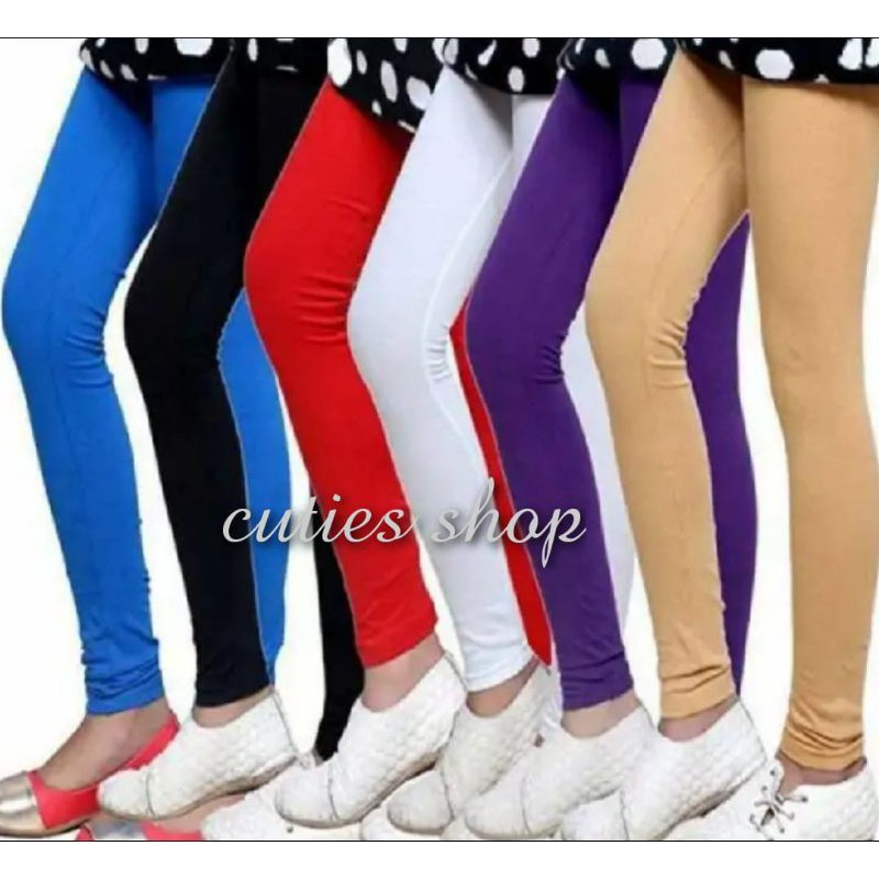 LEGGING anak ABG polos, bahan Jersey
