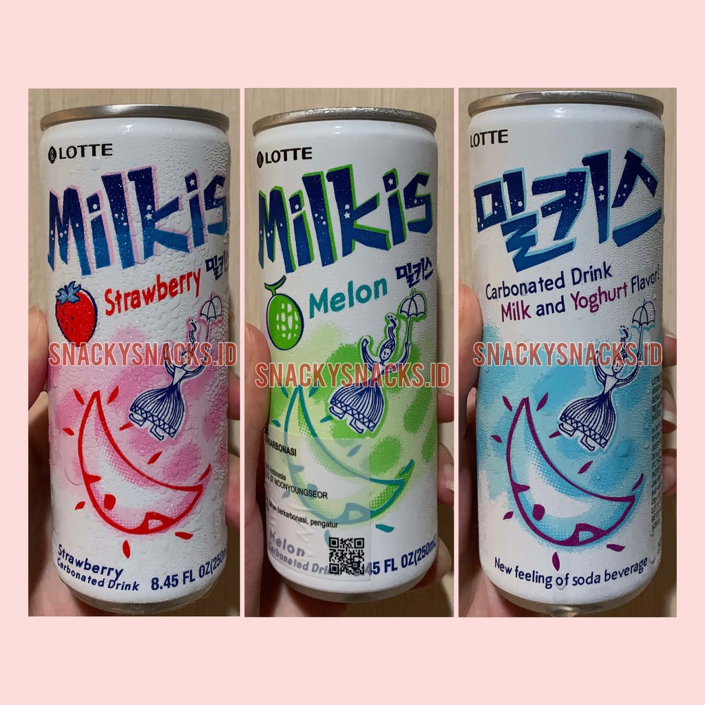 

LOTTE Chilsung Milkis Strawberry / Melon / Milk and Yogurt 250 Ml / Soda Susu Korea