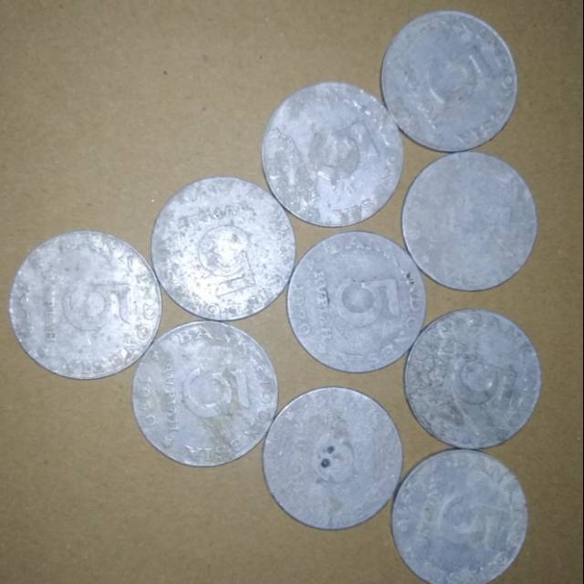 Uang koin kuno 5 rupiah tahun 1970
