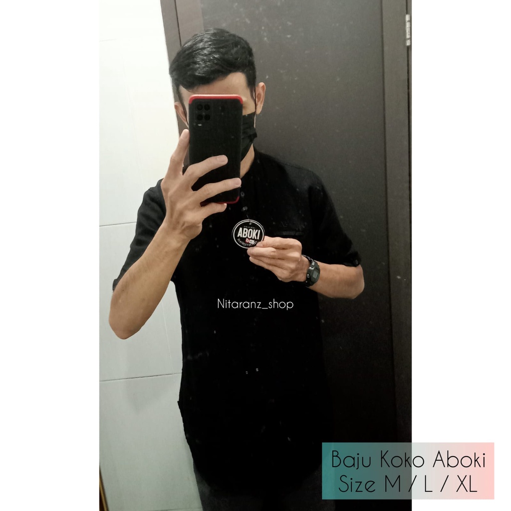 [ Nitaranz ] Kemeja Pria Polos ABOKI / Baju Koko Aboki Premium Terbaru / Terbestseller Original Atas