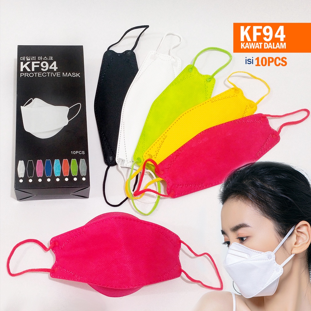 Masker KF94 isi 10pcs Per BOX Masker Korea model Evo Plusmed Masker Duckbill