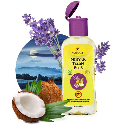 Konicare Minyak Telon Plus Anti Nyamuk Tutup Ungu Lavender 125ml