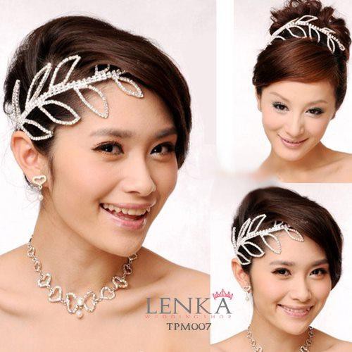 LENKA Aksesoris Sanggul Wedding Headpiece Bridesmaid Hiasan Rambut Modern TPM007