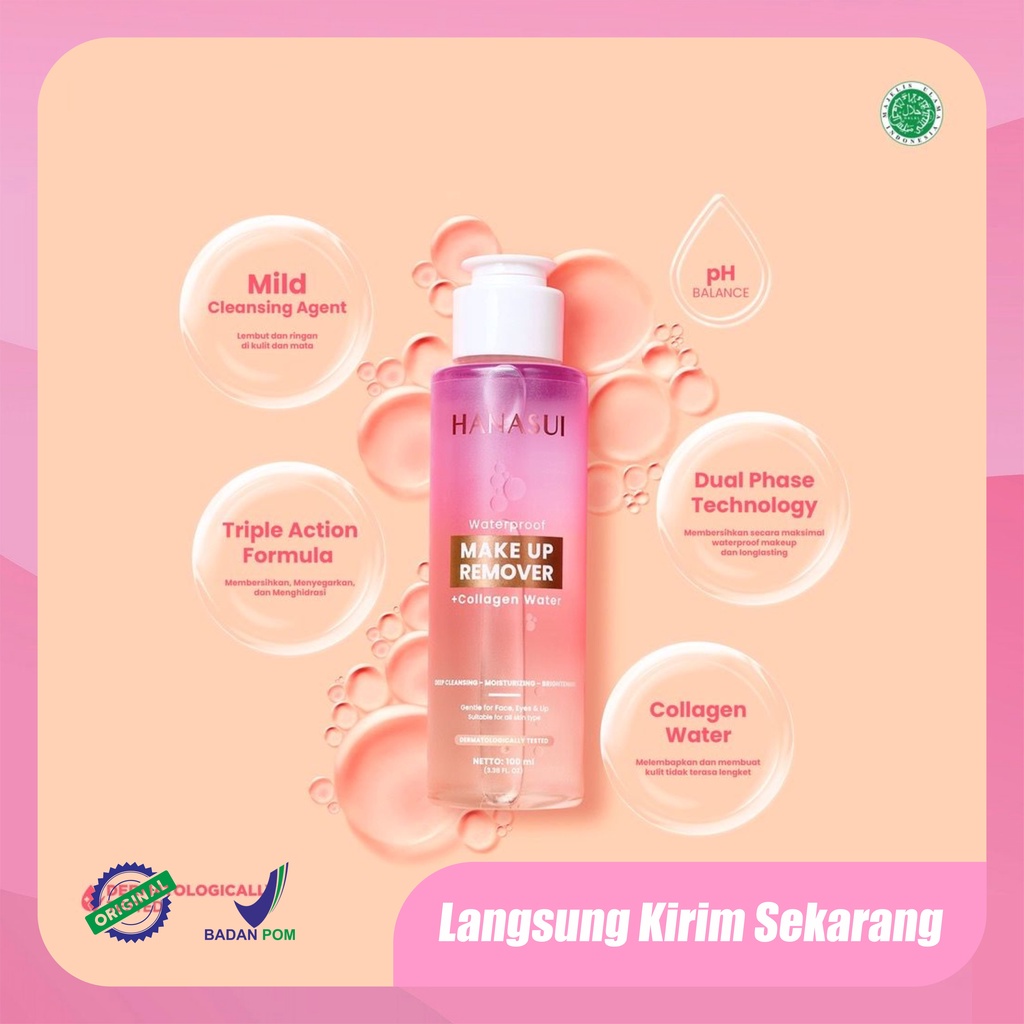 Hanasui Waterproof MAKE UP REMOVER + Collagen Water 100ml