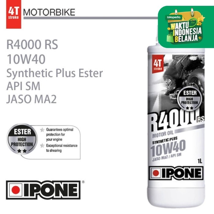 OLI IPONE R4000RS 10W-40 API SM ORIGINAL BUATAN IN PRANCIS